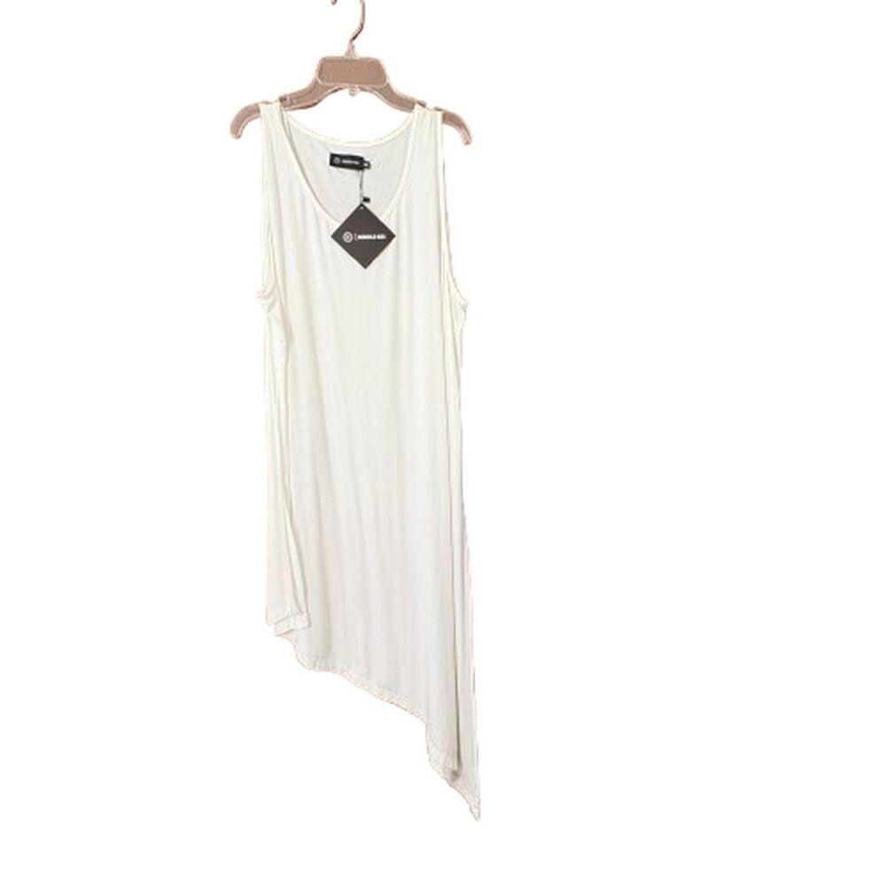 Merigold Kiss Womens Asymetrical Dress Size 3X Side Split White